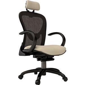 9+to+5+Seating+Strata+1580+Task+Chair+-+Mesh+Back+-+High+Back+-+5-star+Base+-+Latte+-+1+Each