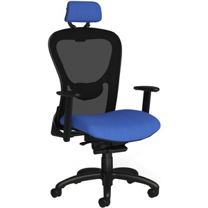 9 to 5 Seating Strata 1580 Task Chair - Mesh Back - High Back - 5-star Base - Blue - 1 Each