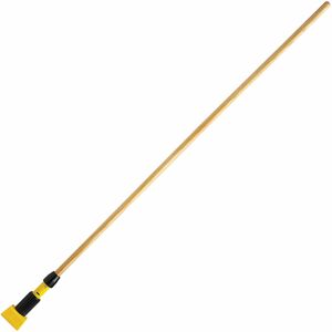 Rubbermaid+Commercial+Gripper+Wet+Mop+60%26quot%3B+Hardwood+Handle+-+60%26quot%3B+Length+-+Yellow+-+Hardwood+-+1+Each