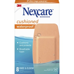 Nexcare+Extra-Cushion+Knee%2FElbow+Bandages+-+1.88%26quot%3B+x+4%26quot%3B+-+8%2FBox+-+Beige+-+Foam