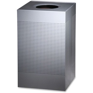 Rubbermaid+Commercial+Silhouettes+20G+Waste+Container+-+20+gal+Capacity+-+Square+-+Perforated%2C+Fire-Safe%2C+Durable+-+30.4%26quot%3B+Height+x+18.4%26quot%3B+Width+x+18.4%26quot%3B+Depth+-+Steel%2C+Metal+-+Silver+Metallic+-+1+Each