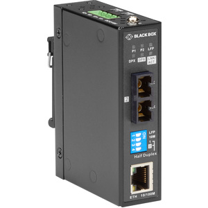 Black Box LMC280 Series Fast Ethernet Industrial Media Converter - Multimode SC - 1 x Netw