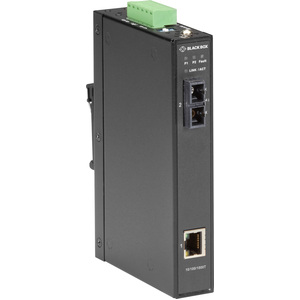 Black Box LGC280 Series Gigabit Industrial Media Converter - Single-Mode SC - 1 x Network 