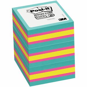 Post-it%C2%AE+Super+Sticky+Notes+Cube+-+3%26quot%3B+x+3%26quot%3B+-+Square+-+Aqua+Splash%2C+Sunnyside%2C+Power+Pink+-+3+%2F+Pack