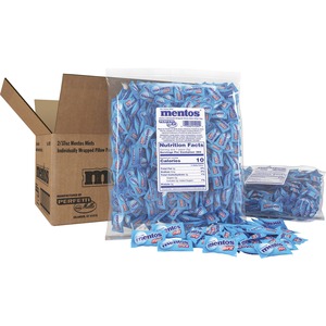 Mentos Chewy Mints Single Mini Packs - Mint - Individually Wrapped - 0.05 oz - 1 / Bag - 385 Per Bag