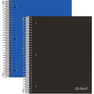 Oxford+3-Subject+Poly+Notebook+-+3+Subject%28s%29+-+150+Sheets+-+Wire+Bound+-+Wide+Ruled+-+Red+Margin+-+3+Hole%28s%29+-+0.50%26quot%3B+x+8.5%26quot%3B+x+10.5%26quot%3B+-+Assorted+Cover+-+Snag+Resistant%2C+Sturdy%2C+Micro+Perforated%2C+Moisture+Resistant%2C+Smooth%2C+Resist+Bleed-through+-+2+%2F+Pack