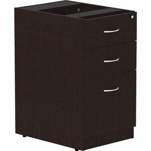 Lorell+Essentials+Series+Box%2FBox%2FFile+Fixed+File+Cabinet+-+16%26quot%3B+x+22%26quot%3B+x+28.3%26quot%3B+Pedestal+-+Finish%3A+Espresso%2C+Silver+Brush