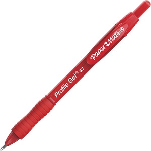 Paper+Mate+Profile+Gel+0.7mm+Retractable+Pen+-+0.7+mm+Pen+Point+-+Retractable+-+Red+Ink+-+12+%2F+Pack