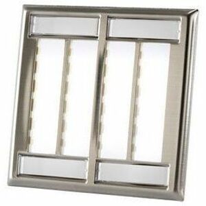 Ortronics TracJack Stainless Steel Faceplate, Twelve-Port Double Gang Plate