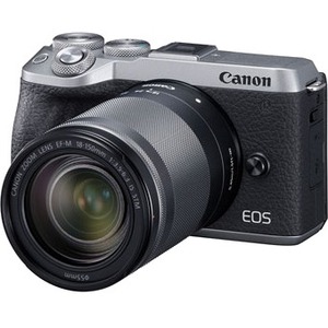 Canon EOS M6 Mark II 32.5 Megapixel Mirrorless Camera with Lens - 18 mm - 150 mm - Silver 