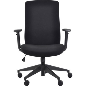 Eurotech Gene Fabric Seat/Back Executive Chair - Black Fabric Seat - Black Fabric Back - 5-star Base - 1 Each