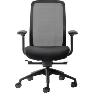Eurotech+Vera+Mesh+Back+Executive+Chair+-+Black+Fabric+Seat+-+Mesh+Back+-+5-star+Base+-+Black+-+1+Each