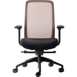 Eurotech+Vera+Mesh+Back+Executive+Chair+-+Black+Fabric+Seat+-+Mesh+Back+-+5-star+Base+-+Black%2C+Red+-+1+Each