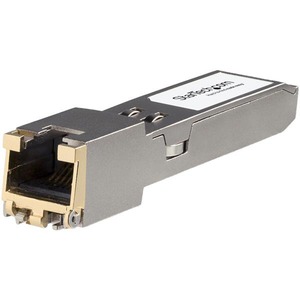 StarTech.com HPE JL563A Compatible SFP+ Module - 10GBASE-T - 10GE Gigabit Ethernet SFP+ to RJ45 Cat6/Cat5e - 30m - HPE JL563A Compatible SFP+ - 10GBASE-T 10Gbps - 10GbE Module - 10GE Gigabit Ethernet SFP+ Copper Transceiver - 30m (98.4ft) - RJ-45 Connector - Hot-Swappable & MSA Compliant - Lifetime Warranty