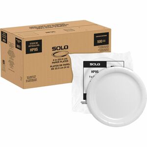 Solo+9%26quot%3B+Heavyweight+Paper+Plates+-+Food+-+Disposable+-+9%26quot%3B+Diameter+-+White+-+Paper+Body+-+125%2FBag+-+4+%2F+Carton
