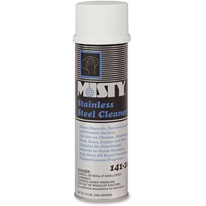 MISTY+Stainless+Steel+Cleaner+-+15+fl+oz+%280.5+quart%29+-+Lemon+Scent+-+1+Each+-+Tarnish+Resistant+-+Clear