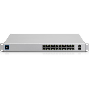 Ubiquiti USW-Pro-24-POE Layer 3 Switch - 24 Ports - Manageable - 3 Layer Supported - Modular - 50 W Power Consumption - 400 W PoE Budget - Optical Fiber, Twisted Pair - 1U High - Rack-mountable - 1 Year Limited Warranty