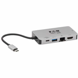 Tripp Lite by Eaton USB-C Dock Dual Display - 4K HDMI VGA USB 3.x (5Gbps) USB-A/C Hub GbE 100W PD Charging