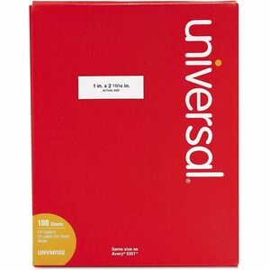 Universal+Products+Shipping+Label+-+1%26quot%3B+Height+x+2+13%2F16%26quot%3B+Width+-+Permanent+Adhesive+-+Rectangle+-+White+-+Paper+-+33+%2F+Sheet+-+100+Total+Sheets+-+3300+%2F+Box