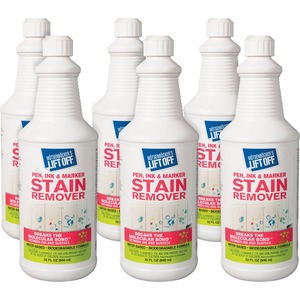 M%3Ftsenb%3Fcker%26apos%3Bs+Lift+Off+Pen%2FInk%2FMarker+Stain+Remover+-+32+fl+oz+%281+quart%29+-+6+%2F+Carton+-+Environmentally+Friendly%2C+Water+Based%2C+Color+Safe+-+White