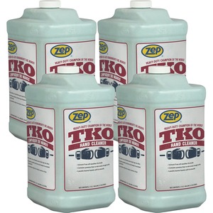 Zep TKO Hand Cleaner - Lemon Lime Scent - 1 gal (3.8 L) - Dirt Remover, Grime Remover, Grease Remover - Hand - Blue, Opaque - Solvent-free, Heavy Duty, Non-flammable - 4 / Carton