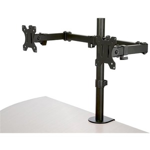StarTech.com Desk Mount Dual Monitor Arm - Ergonomic VESA Compatible Mount for up to 32 inch Display - Desk Clamp / Grommet - Articulating - VESA 75x75/100x100 desk mount dual monitor arm supports displays up to 32 inch (17.6lb/8kg) per arm. Horizontal articulating, 360 degree rotating display, and adjustable height ergonomic monitor arm. Tighten to desktop w/ desk-clamp / grommet by hand