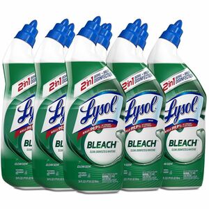 Lysol+Bleach+Toilet+Bowl+Cleaner+-+24+fl+oz+%280.8+quart%29Bottle+-+9+%2F+Carton+-+Disinfectant%2C+Deodorize+-+Blue