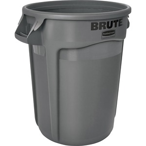 Rubbermaid+Commercial+Brute+32-Gallon+Vented+Containers+-+32+gal+Capacity+-+Round+-+Handle%2C+Heavy+Duty%2C+Reinforced%2C+UV+Coated%2C+Damage+Resistant%2C+Tear+Resistant%2C+Crush+Resistant%2C+Warp+Resistant+-+27.3%26quot%3B+Height+x+21.9%26quot%3B+Diameter+-+Plastic+-+Gray+-+6+%2F+Carton