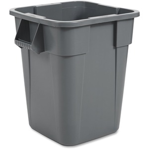 Rubbermaid+Commercial+Brute+Square+Container+-+40+gal+Capacity+-+Square+-+Rounded+Corner%2C+Handle%2C+Smooth%2C+Easy+to+Clean+-+28.8%26quot%3B+Height+x+27%26quot%3B+Width+x+23.3%26quot%3B+Depth+-+Gray+-+4+%2F+Carton