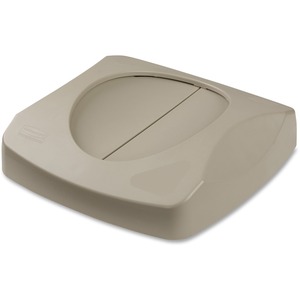 Rubbermaid+Commercial+Untouchable+Swing+Top+Lid+-+6+%2F+Carton+-+Beige