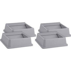 Rubbermaid+Commercial+Untouchable+Square+Swing+Top+-+Square+-+4+%2F+Carton+-+Gray