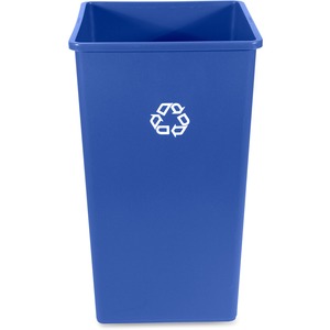 Rubbermaid+Commercial+50-Gallon+Square+Recycling+Container+-+50+gal+Capacity+-+Square+-+Weather+Resistant%2C+Easy+to+Clean%2C+Compact+-+34.3%26quot%3B+Height+x+19.5%26quot%3B+Width+x+19.5%26quot%3B+Depth+-+Resin+-+Blue+-+4+%2F+Carton