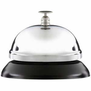 Universal+Call+Bell+-+3.4%26quot%3B+Diameter+-+Brushed+Nickel+-+Nickel+Plated+Steel+-+Black