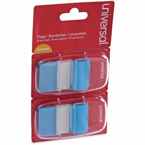 Universal+Flag+-+100+-+Rectangle+-+Blue+-+Removable%2C+Self-stick%2C+Pop-up%2C+Repositionable+-+Dispenser+Included+-+100+%2F+Pack