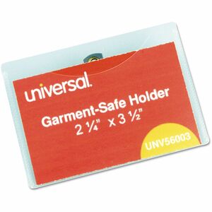 Universal+Name+Badge+Holder+-+Horizontal+-+Plastic+-+Clear+-+50+%2F+Box