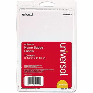 Universal+Name+Badge+Holder+-+Support+3.50%26quot%3B+x+2.25%26quot%3B+Media+-+Horizontal+-+4.6%26quot%3B+Height+x+7.2%26quot%3B+Width+x+0.6%26quot%3B+Depth+-+White+-+100+%2F+Pack