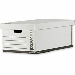 Universal+Medium-Duty+Easy+Assembly+Storage+Box%2C+Legal+Files%2C+White%2C+12%2FCarton