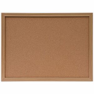 Universal+Bulletin+Board+-+18%26quot%3B+Board+Height+x+24%26quot%3B+Board+Width+-+Tan+Natural+Cork+Surface+-+Self-healing%2C+Corner%2C+Durable+-+Oak+Wood+Frame+-+1+%2F+Each