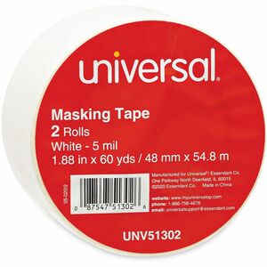 Universal+General-Purpose+Masking+Tape%2C+3%26quot%3B+Core%2C+48+mm+x+54.8+m%2C+Beige%2C+2%2FPack+-+59.93+yd+Length+x+1.89%26quot%3B+Width+x+5.5+mil+Thickness+-+3%26quot%3B+Core+-+Beige+-+Natural+Rubber+-+Crepe+Paper+Backing+-+2+%2F+Pack
