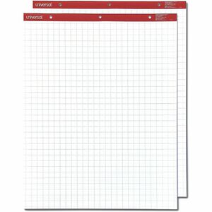 Universal+Easel+Pad+-+1+Subject%28s%29+-+50+Sheets+-+Tape+Bound+-+Quad+Ruled+Front+Ruling+-+3+Hole%28s%29+-+18+lb+Basis+Weight+-+34%26quot%3B+Height+x+27%26quot%3B+Width+-+White+Paper+-+Chipboard+Cover+-+2+%2F+Carton
