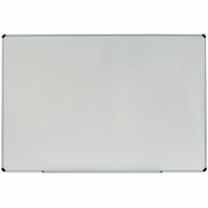 Universal+Dry+Erase+Board+-+72%26quot%3B+%286+ft%29+Width+x+48%26quot%3B+%284+ft%29+Height+-+White+Melamine+Surface+-+Satin+Aluminum+Frame+-+1+Each