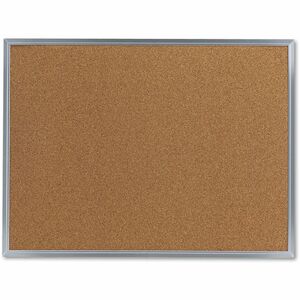Universal+Bulletin+Board+-+18%26quot%3B+Board+Height+x+24%26quot%3B+Board+Width+x+1.30%26quot%3B+Board+Depth+-+Tan+Cork+Surface+-+Resilient%2C+Self-healing+-+Satin+Aluminum+Frame+-+1+Each