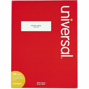 Universal+Products+Shipping+Label+-+4%26quot%3B+Width+x+1+21%2F64%26quot%3B+Length+-+Permanent+Adhesive+-+Rectangle+-+Laser%2C+Inkjet+-+White+-+Paper+-+14+%2F+Sheet+-+250+Total+Sheets+-+3500+%2F+Box