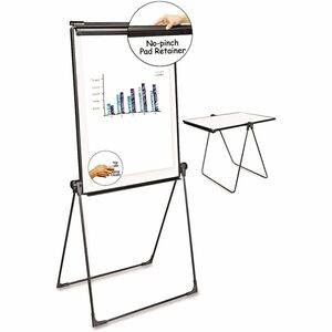 Universal+Dry+Erase+Board+-+38%26quot%3B+%283.2+ft%29+Width+x+32%26quot%3B+%282.7+ft%29+Height+-+White+Melamine+Surface+-+Black+Plastic+Frame+-+1+Each