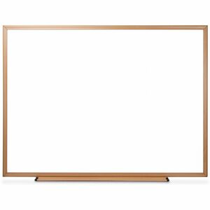 Universal+Dry+Erase+Board+-+48%26quot%3B+%284+ft%29+Width+x+36%26quot%3B+%283+ft%29+Height+-+White+Melamine+Surface+-+Oak+Medium+Density+Fiber+%28MDF%29+Frame+-+1+Each