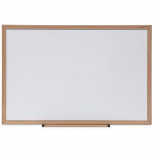 Universal+Dry+Erase+Board+-+36%26quot%3B+%283+ft%29+Width+x+24%26quot%3B+%282+ft%29+Height+-+White+Melamine+Surface+-+Oak+Medium+Density+Fiber+%28MDF%29+Frame+-+1+Each