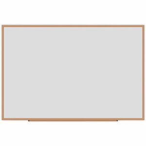 Universal+Dry+Erase+Board+-+72%26quot%3B+%286+ft%29+Width+x+48%26quot%3B+%284+ft%29+Height+-+White+Melamine+Surface+-+Oak+Medium+Density+Fiber+%28MDF%29+Frame+-+1+Each