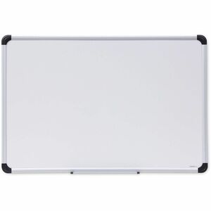 Universal+Dry+Erase+Board+-+36%26quot%3B+%283+ft%29+Width+x+24%26quot%3B+%282+ft%29+Height+-+White+Porcelain+Surface+-+Silver+Aluminum%2C+Black+Frame+-+Magnetic+-+1+Each
