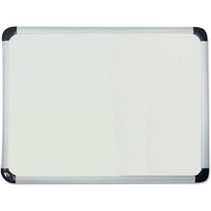 Universal+Dry+Erase+Board+-+48%26quot%3B+%284+ft%29+Width+x+36%26quot%3B+%283+ft%29+Height+-+White+Porcelain+Surface+-+Silver+Aluminum%2C+Black+Frame+-+Magnetic+-+1+Each