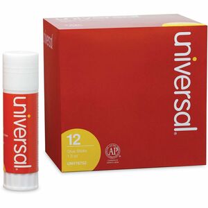 Universal+Glue+Stick+-+1.30+oz+-+Clear+-+12+%2F+Pack
